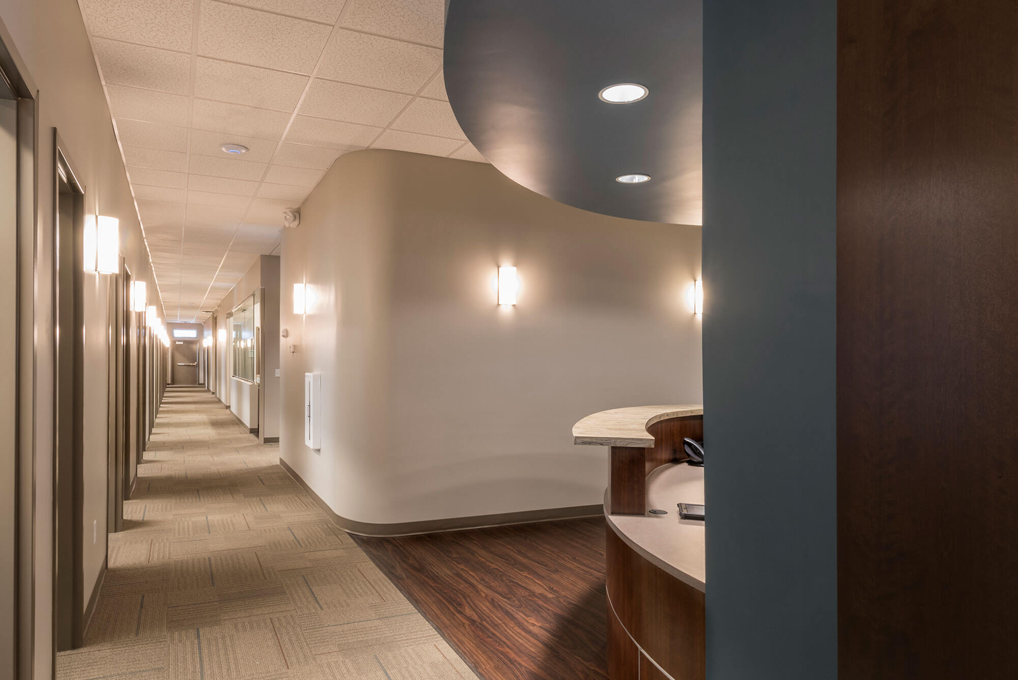 Northern Oklahoma Dental Associates treatment area hallways